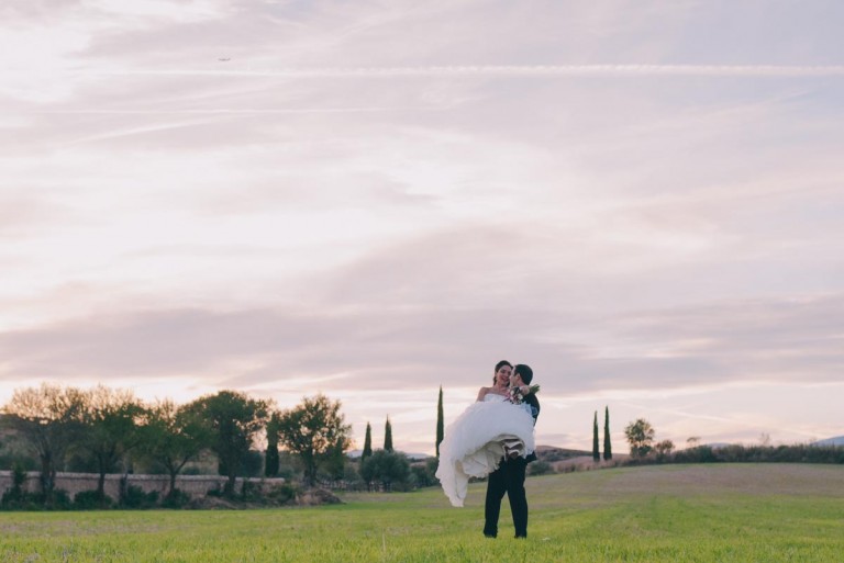 boda civil en el campo