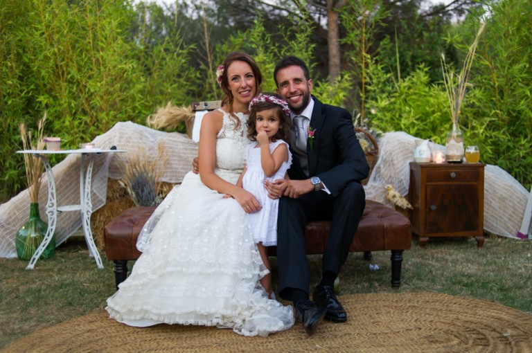 fotografía de familia de bodas