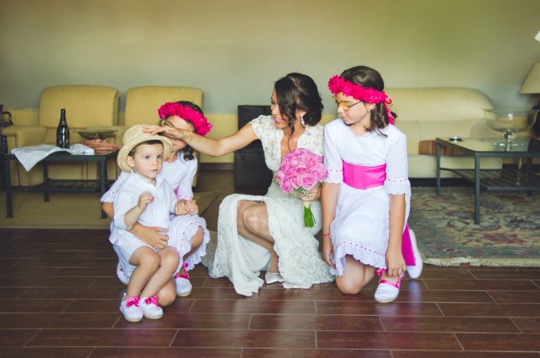 foto de familia con la novia