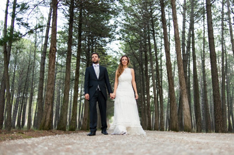 novios en un pinar de Madrid