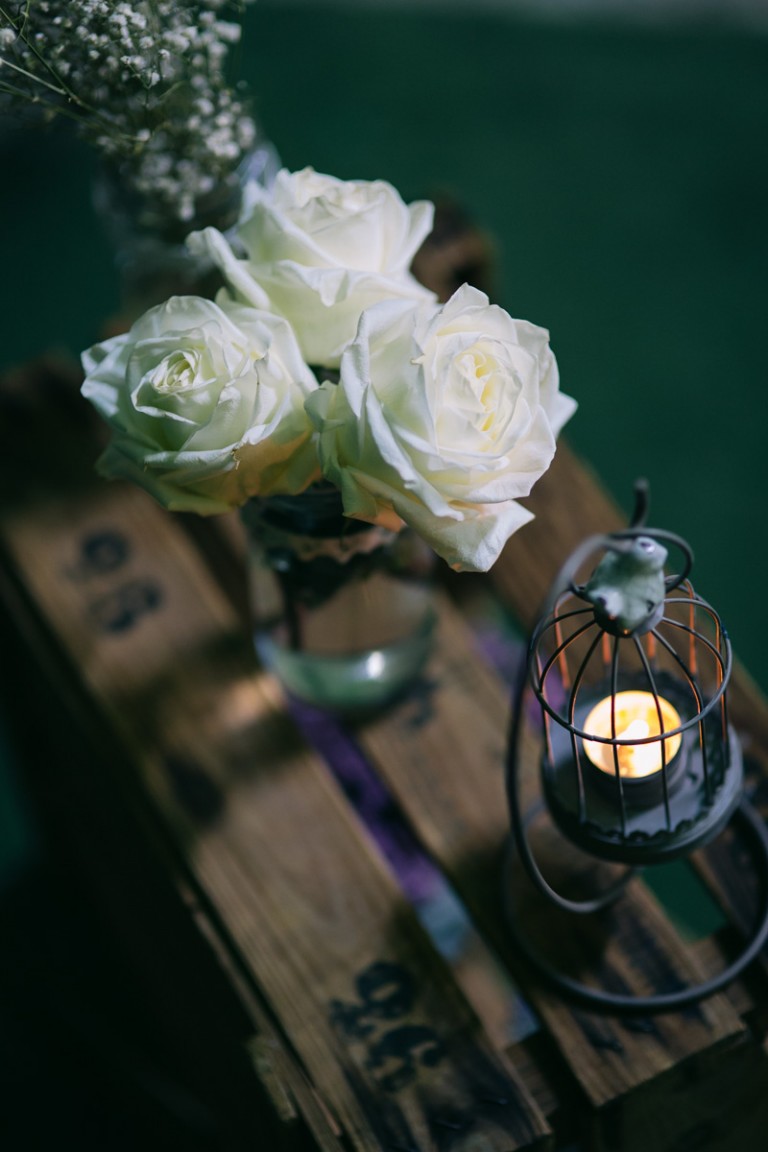 detalles de flores en el coctail