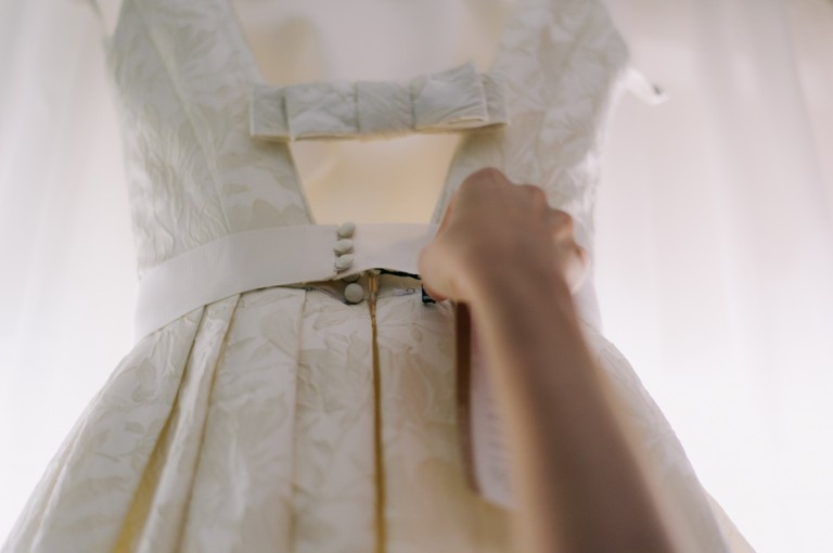 detalle del vestido de novia